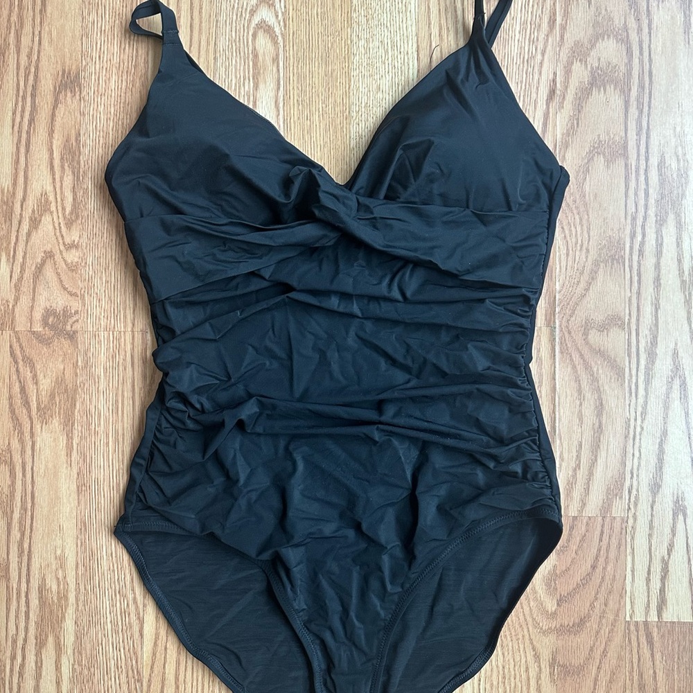 Elegant Black One-Piece Swimsuit